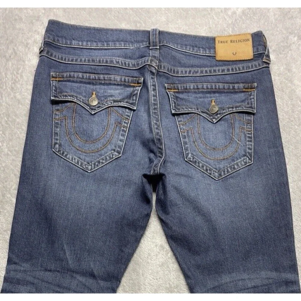 True Religion Ricky With Flap Men's Straigh Leg Denim Jeans Size 36x32